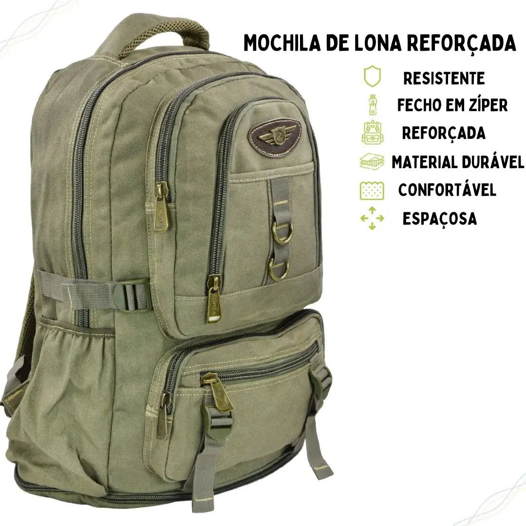 Mochila de Lona Reforçada 50 litros | Casualle Cargo II