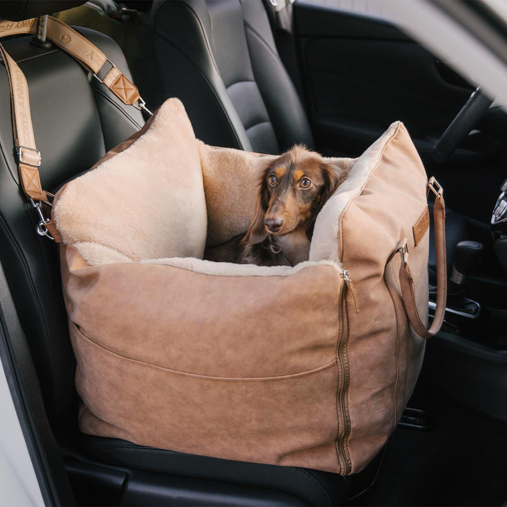 Cama de pet para carro, fofo, seguro e antiderrapante