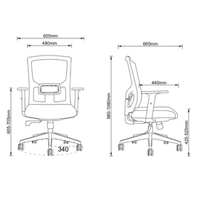 Unique Preta - Cadeira Ergonômica de Escritório