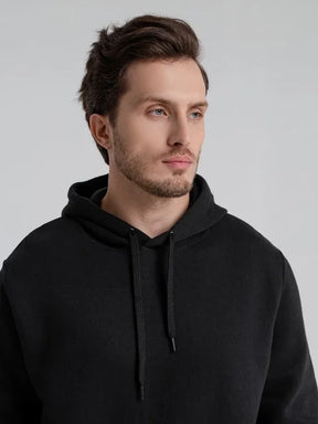 Moletom Masculino Preto Com Capuz Blusa de Frio Adulto Inverno Promoção