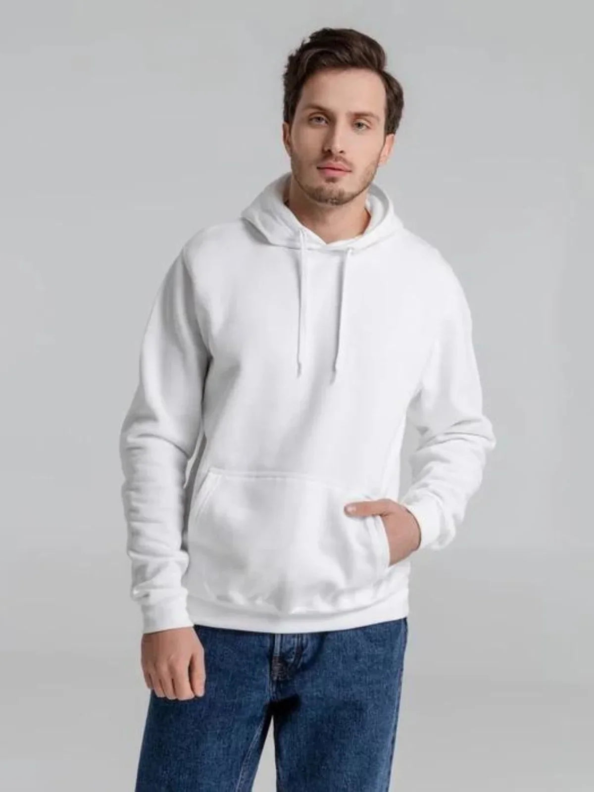 Moletom Masculino Preto Com Capuz Blusa de Frio Adulto Inverno Promoção