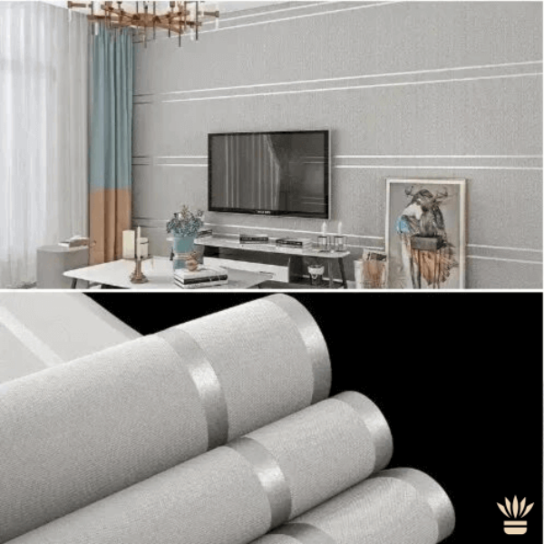 Papel de Parede Clean Royal Autoadesivo com Listras Verticais Luxo Sutil e Elegância