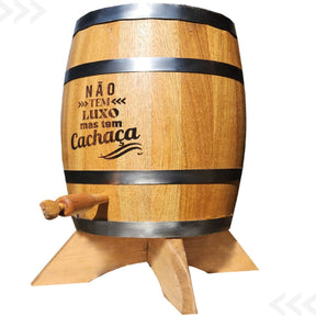 Barril Corote Cachaça Vertical Amburana 3L Tonel Bebidas-(Personalizamos nome)