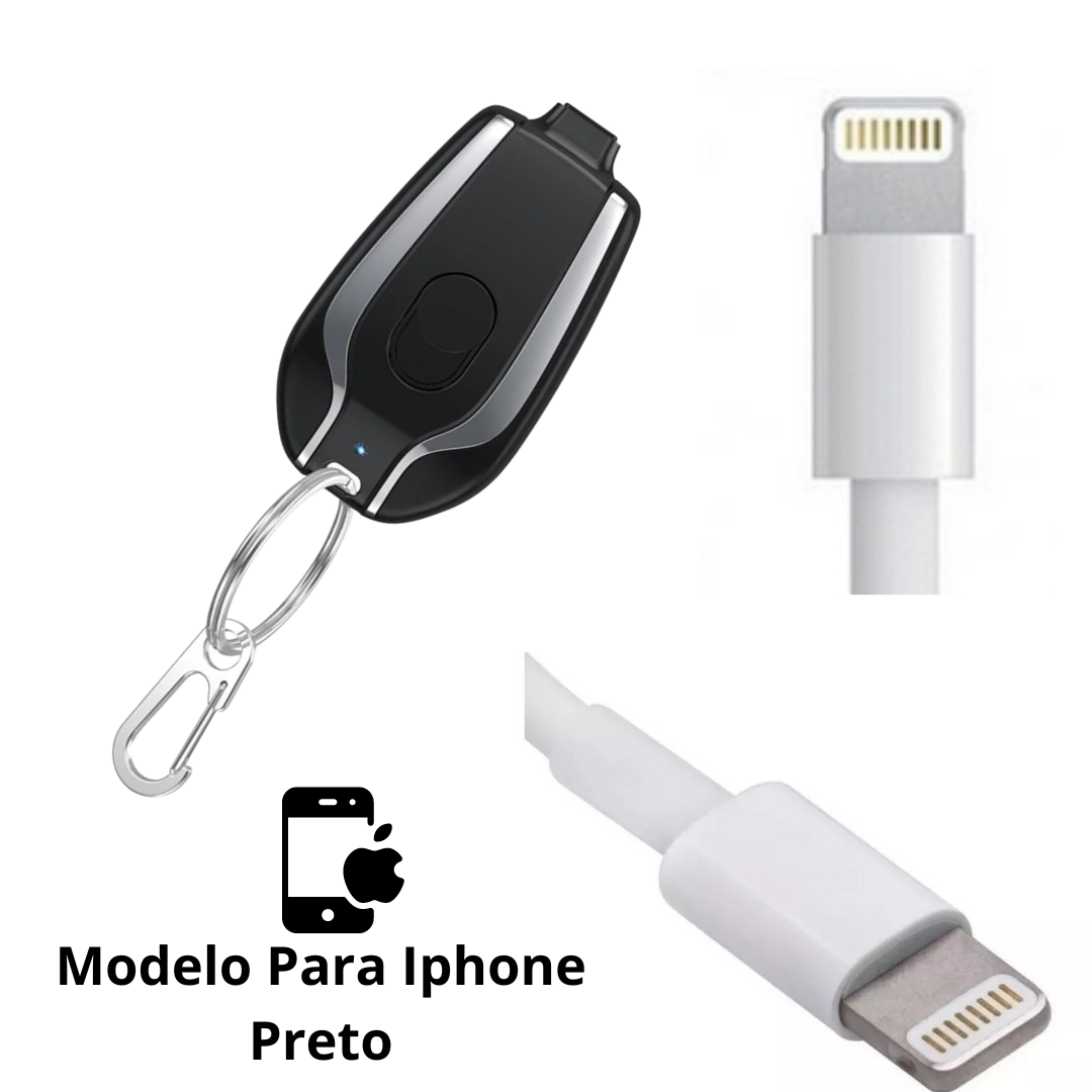 Carregador Chaveiro - Para Iphones e Tipo-C