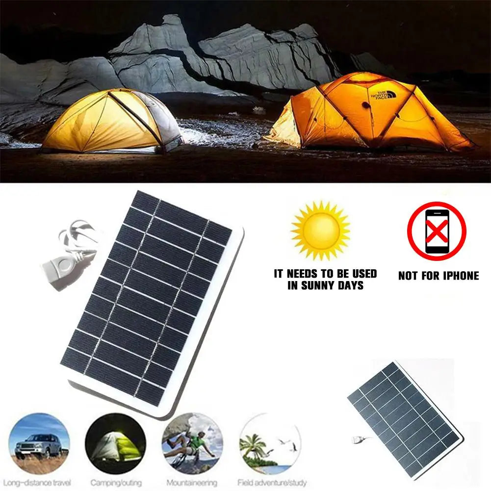 Carregador Solar Portatil Com Entrada USB