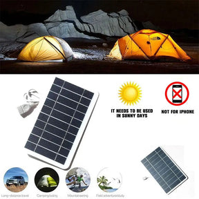 Carregador Solar Portatil Com Entrada USB