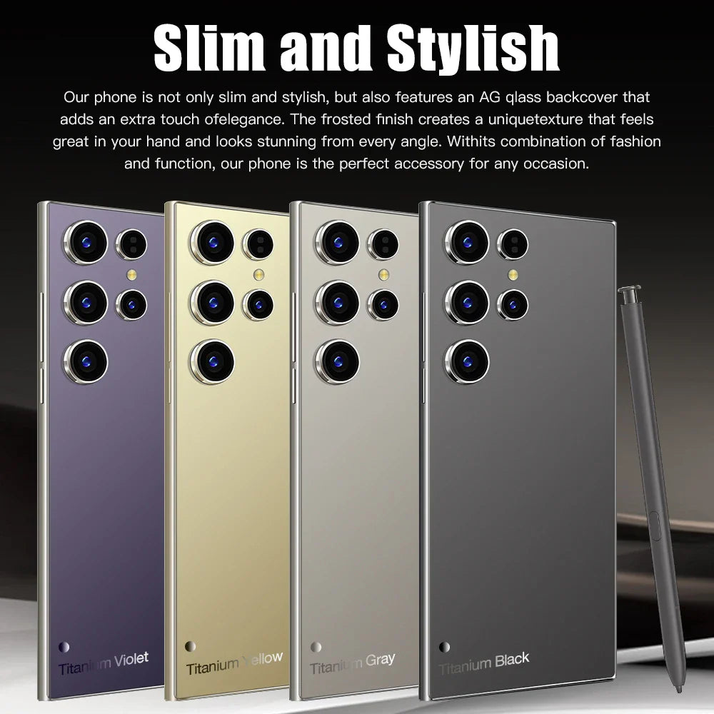 S24Ultra Smartphone 5G 7.3" Full Screen 7800mAh Snapdragon 8 gen3 Camera 108MP