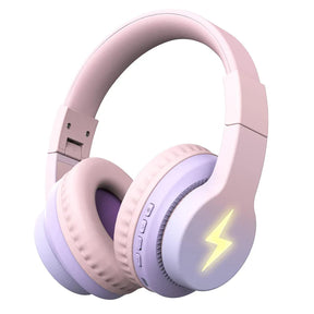 Seenda Bluetooth Wireless Headphones for Kids Boys Girls iPad Tablet School Airplane Over Ear LED Wired Headset with Mic