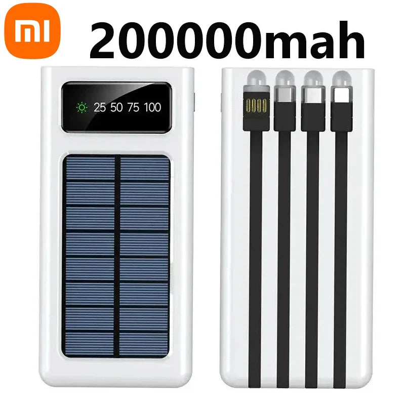 Carregador Portatil Xiaomi 20.000mAh Ultra Capacidade Carregamento Solar