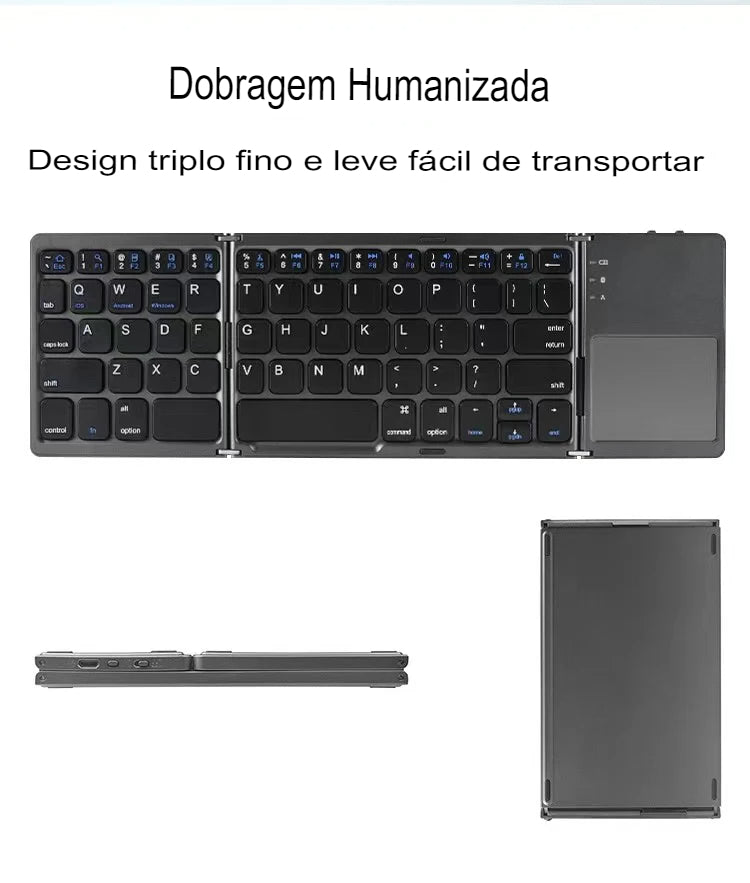 Mini teclado Bluetooth sem fio portátil