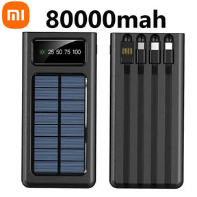 Carregador Portatil Xiaomi 20.000mAh Ultra Capacidade Carregamento Solar