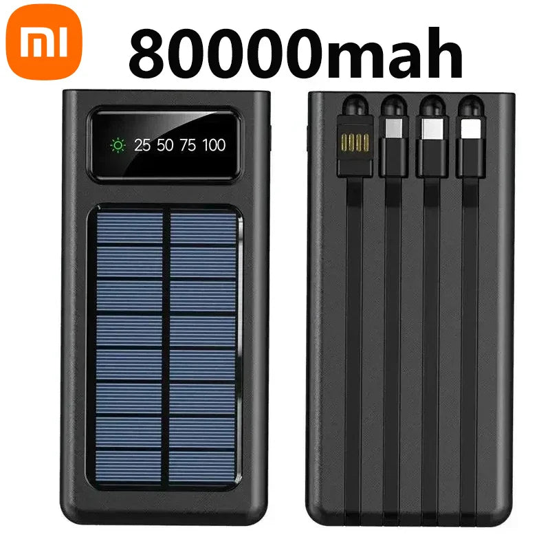 Carregador Portatil Xiaomi 20.000mAh Ultra Capacidade Carregamento Solar