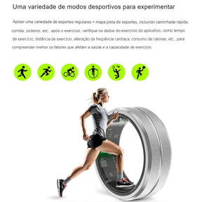 Anel inteligente Para Homem e Mulher, Frenquencia Cardiaca, Sangue, Oxigenio, Sono, Monitor de Saude, Esporte, Fitness.