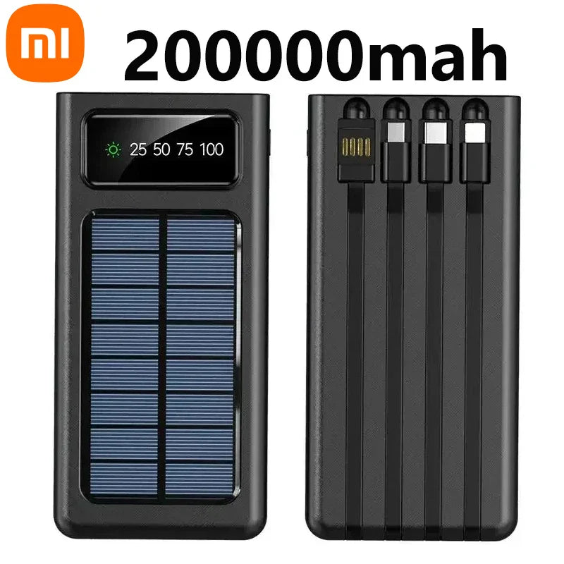 Carregador Portatil Xiaomi 20.000mAh Ultra Capacidade Carregamento Solar