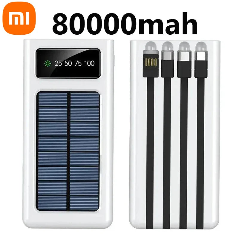 Carregador Portatil Xiaomi 20.000mAh Ultra Capacidade Carregamento Solar