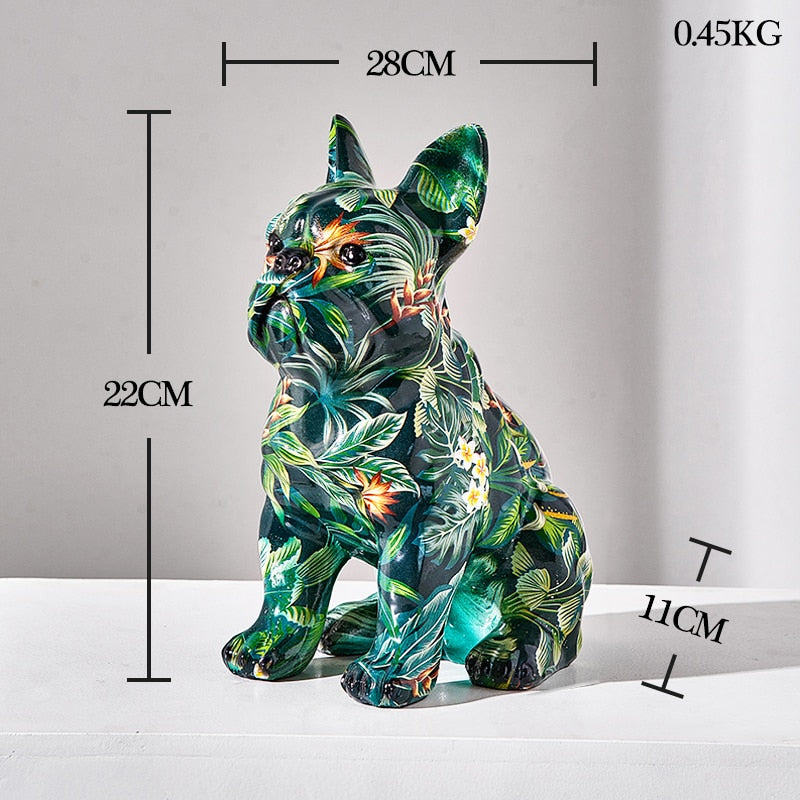 Estatueta Bulldog em Cores