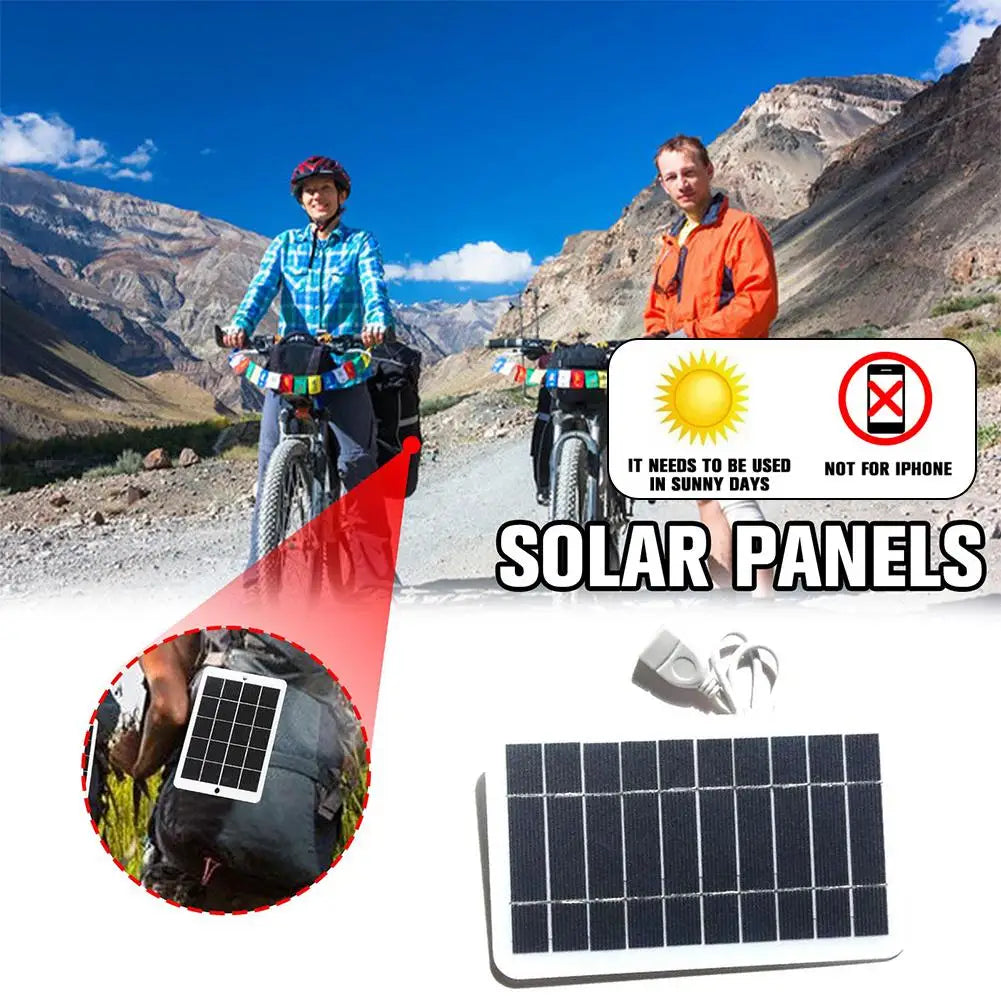 Carregador Solar Portatil Com Entrada USB