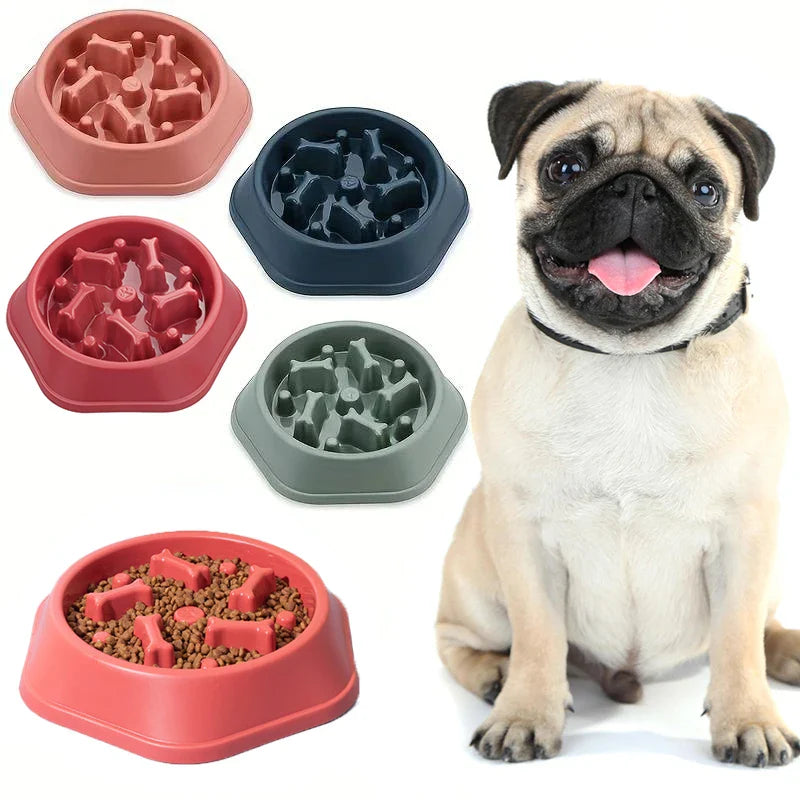 Tigela de comida anti-asfixia para cães, Alimentadores lentos para cães, Alimentador para animais de estimação dieta saudável