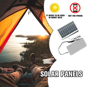 Carregador Solar Portatil Com Entrada USB