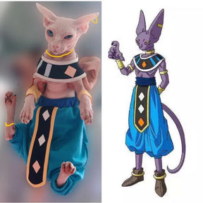 Roupas de Gato Sem Pêlos Dragon Ball Deus da Destruição Beerus