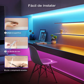 Fita LED USB RGB Para Tv, sala e cozinha.