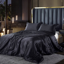 Conjunto de Cama em Seda de Amoreira - Preto