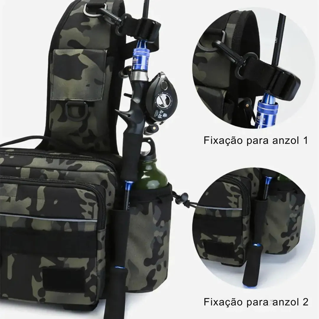 Mochila de Pesca Impermeável Basicalle Fishing