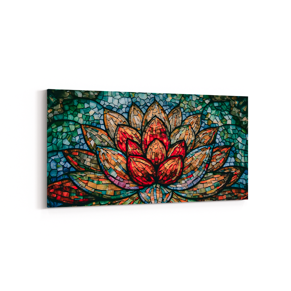 Quadro Flor de Lotus Mosaico