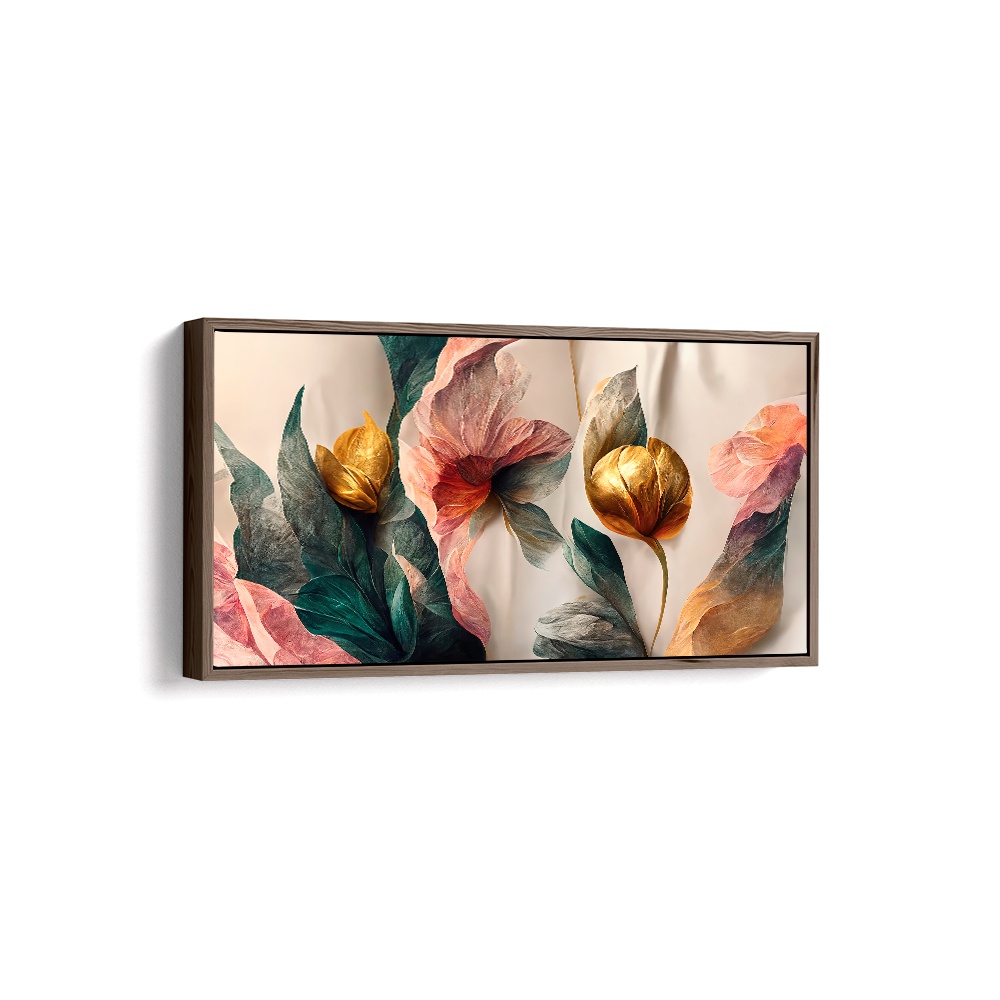 Quadro Receptáculo Dourado da Flor