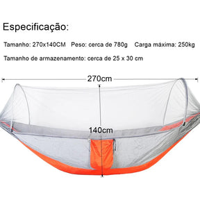 Rede De Camping Com Mosquiteiro Automatica De Nylon