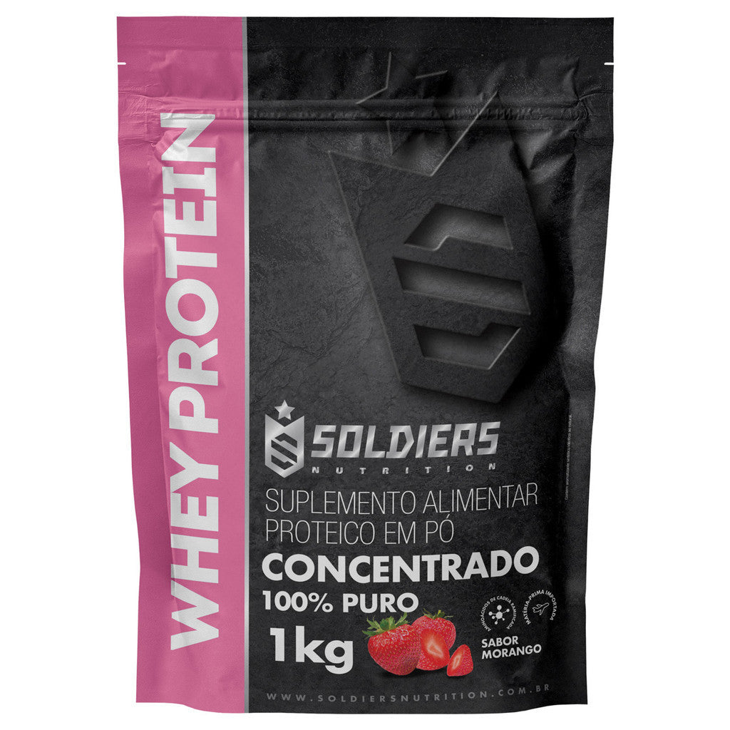 Whey Protein Concentrado 1kg - 100% Importado - Soldiers Nutrition