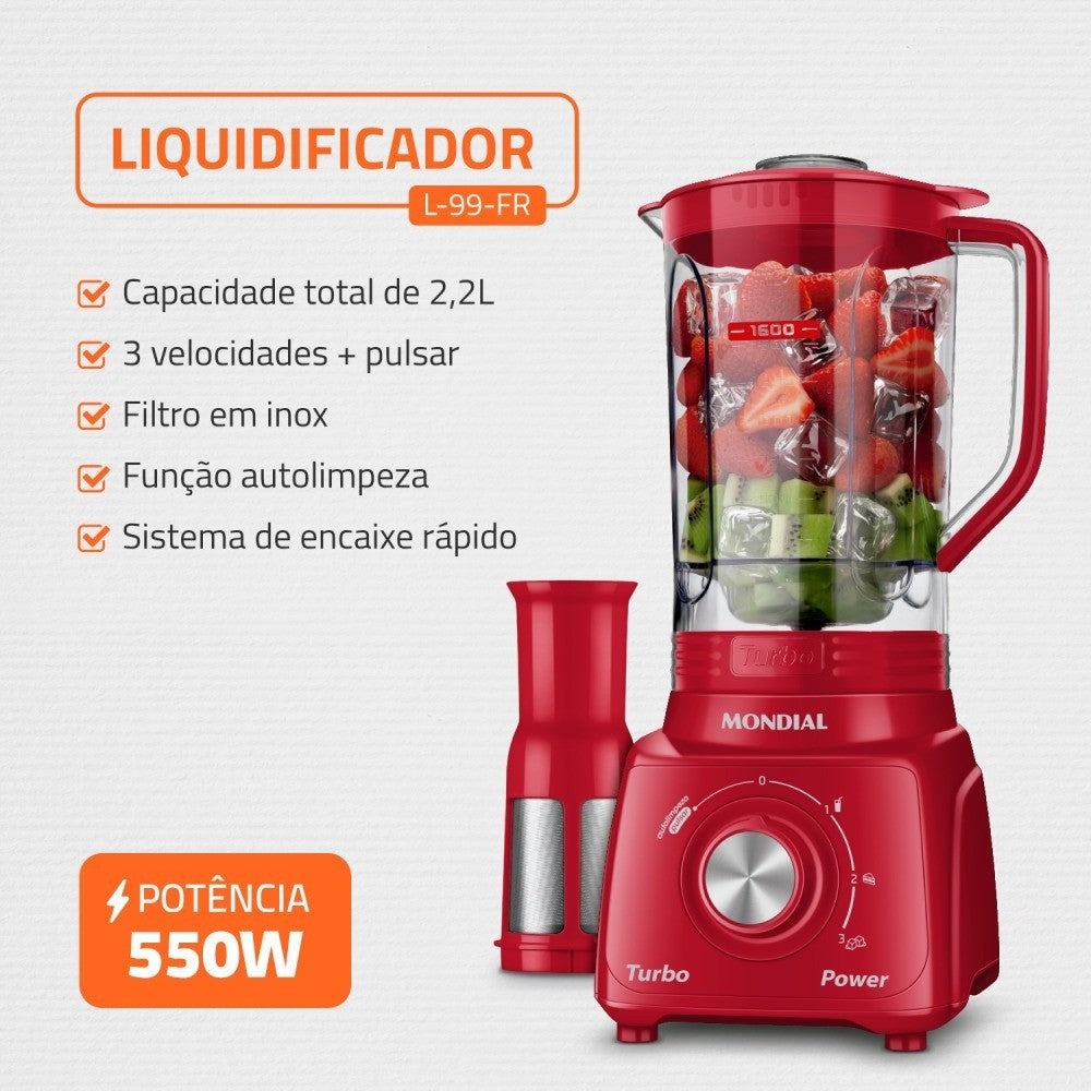 Kit Especial com Liquidificador + Espremedor e Batedeira -R Mondial